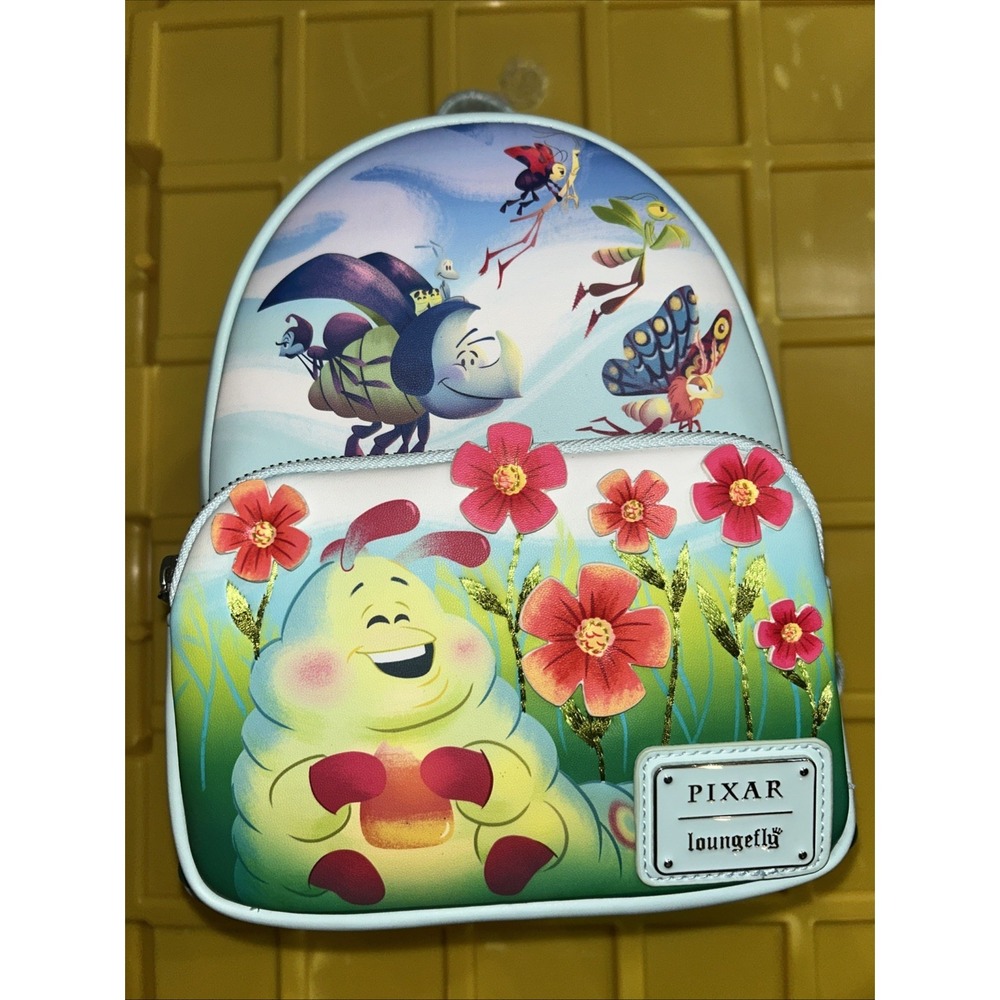 LOUNGEFLY PIXAR: A BUGS‎ LIFE EARTH DAY MINI BACKPACK [New ] Backpack 8a1